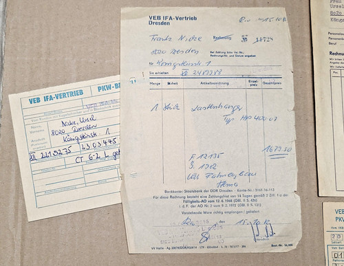 Konvolut ddr kaufbelege - ddr,