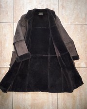 Lammfellmantel Wildleder gewachsenes Fell Gr. XL-L, braun, von Stefanel, neu