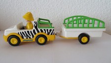 Playmobil Safari Auto Jeep mit Anhänger und Fahrer