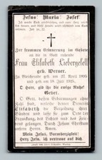 Sterbebild Elisabeth