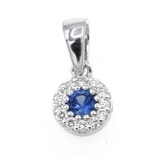 Anhänger mit echtem Saphir