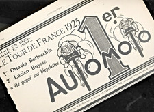 Erster der  TOUR DE FRANCE Bottecchia Original 1926 Reklame für Fahrrad AUTOMOTO