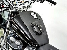 (P) Yamaha Virago XV 1100 Leder Tankabdeckung Polster Platte Riemen Chap Bra Bib