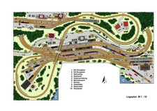 Anlagen-/Gleisplanung "Königsthal" 375 x 235 (190) cm Märklin C-Gleis