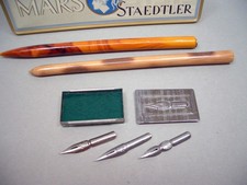 3 historische Schreibfedern