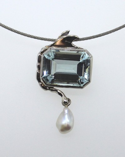 Aquamarin anhänger mit - aquamarin-anhÄnger, 1