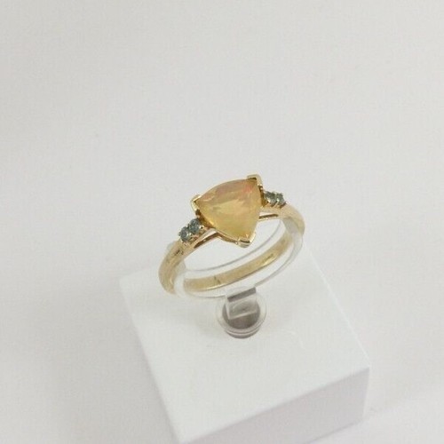 Gold opal ring tsavorit - 9,