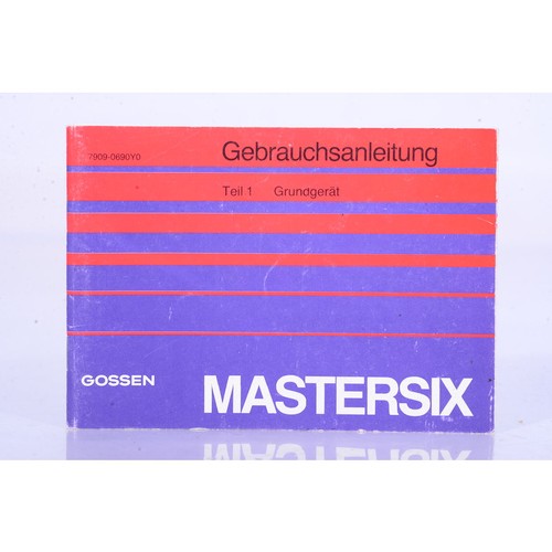 Gossen mastersix anleitung - mastersix,