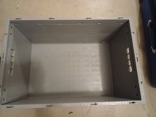 12x Kisten stapelbar Umzugskisten Keller Kinderzimmer Eurobehälter grau+rot