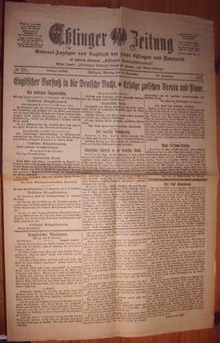 Esslingen 1917 zeitung - 19.11.1917,