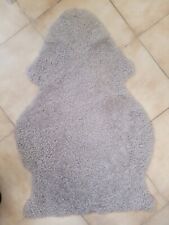 Kunstfell Teppich Fellteppich Plüsch Deko Schaffell Überwurf grau