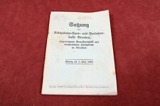 Satzung Reichsbahn-Spar und Darlehnskasse Dresden 1932