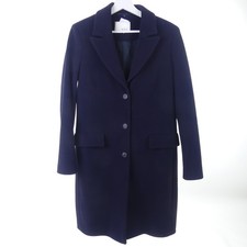 OUI Mantel Coat Wolle Kaschmir Blau Gr. S  36