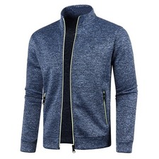 Herren Stehkragen Strickjacke