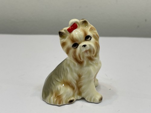 Porzellan figur hund - figur, yorkshire