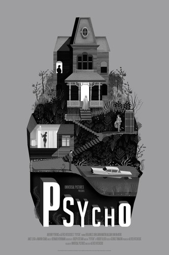 Psycho adam simpson print - by,