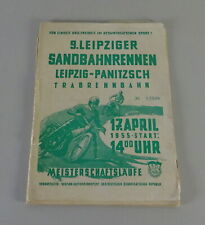 Rennprogamm Leipziger Sandbahnrennen Jahrgang 1955