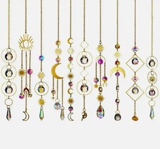 10 Stück Kristall Suncatcher Regenbogen Kristallprismen gold Mond und mehr…