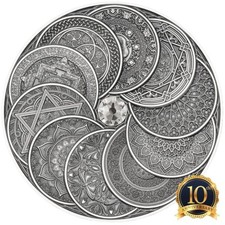 MANDALA ART 5 Oz Silver Coin