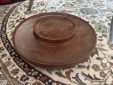 Digsmed Denmark Teak plate Rondell Drehteller Servierplatte vintage 60er 70er