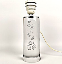 Daum Nancy Lampenfuß Kristallglas signiert – Vintage Frankreich 70er 25cm 2,5kg