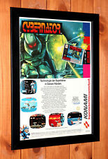 1993 Assault Suits Valken Cybernator SNES Vintage Mini Promo Poster / Werbung gerahmt