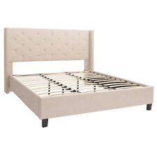 B-Ware Polsterbett MCW-N59, mit Lattenrost, Holz Stoff/Textil 180x200cm, beige