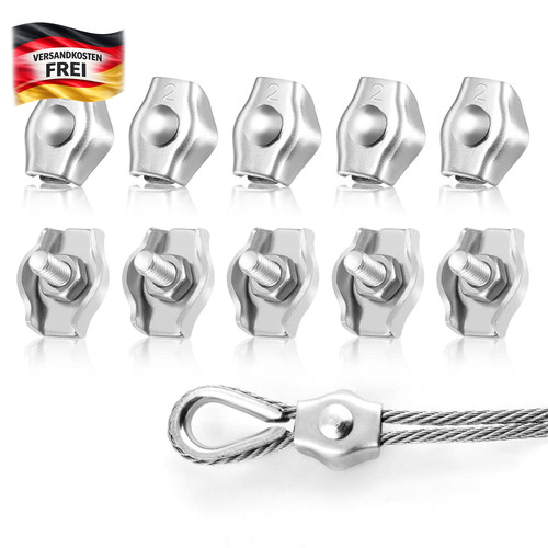 Drahtseilklemme edelstahl 2mm - edelstahl,