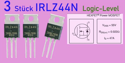Irlz44n kanal mosfet - 3x,