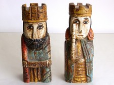 König und Königin - geschnitzt -  aus Kärnten – Schachfiguren – wunderschön!