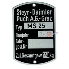 Typenschild Blanko 60 x 40mm -