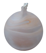 vintage schöne Öllampe lachsfarbend mit Docht Kugel Glas