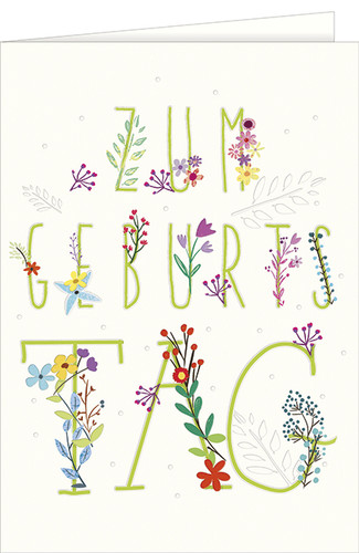 Geburtstag karte mit - -,