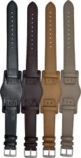 Herren Uhrenarmband Bund mit Unterlage 18mm20mm 22mm24mm schwarz braun hellbraun