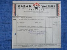 (863) Rechnung KABAN chem. Fabrik, Wandsbek 1923