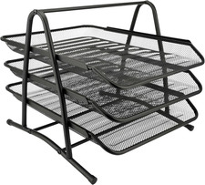 D.RECT 7610 Metall Ablagefächer Stapelbar - Büro Organizer Schreibtisch - Ablage