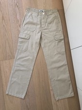 ⭐️ONLY⭐️Damen Cargo Hose Straight Leg Beige Gr.S/32⭐️TOP⭐️