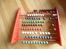 Alter Rechenschieber Rechenrahmen Abakus Holz aus Nachlass