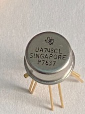 Texas Instruments UA748CL Verstärker Op-Amp NoS TO99 Gehäuse x2 vergoldete Beine.