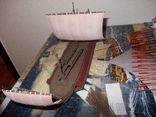 1:72 Figuren Schiff Römische Trireme mit Enterbrücke, Ruder lose, W.linienmodell