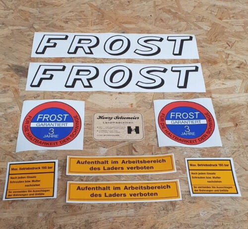 Frost frontlader aufklebersatz - frost,