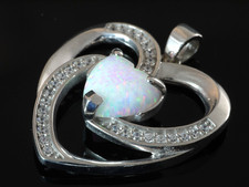 925 Silber großer Herz