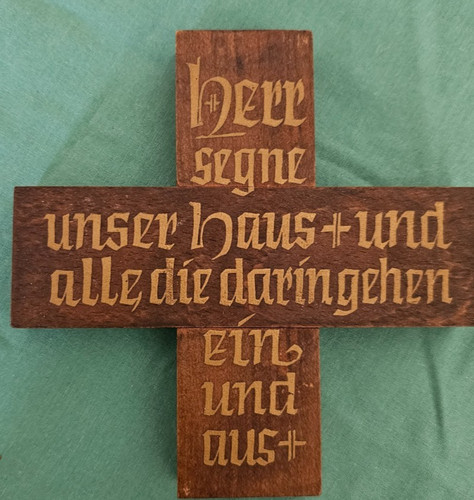 Uralter haussegen holzkreuz - uralter,