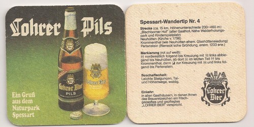 Lohrer bier alter bierdeckel - lohrer-bier,