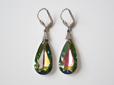Ohrringe glasstein tropfen - ohrringe,