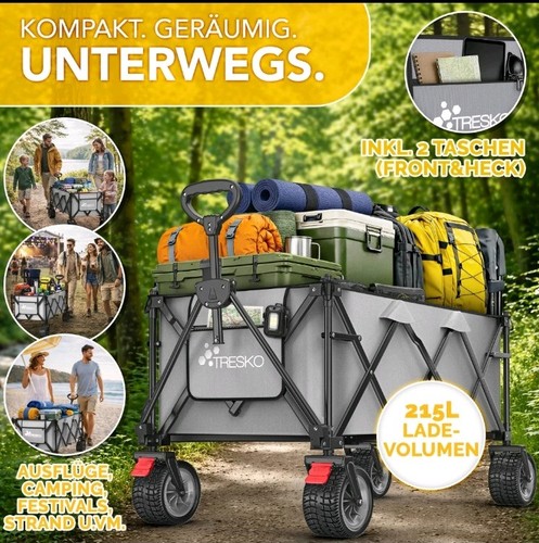 Tresko bollerwagen faltbar - bollerwagen,