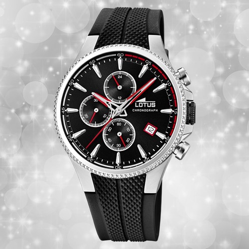 Armbanduhr pur schwarz - schwarz, herren