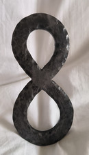Schmiedeeisen Hausnummer Zahl Nummer 8 schwarz  H 17 cm