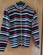 Esprit Damen Strickjacke Jacke mit Reißverschluss mehrfarbig Gr S wie neu