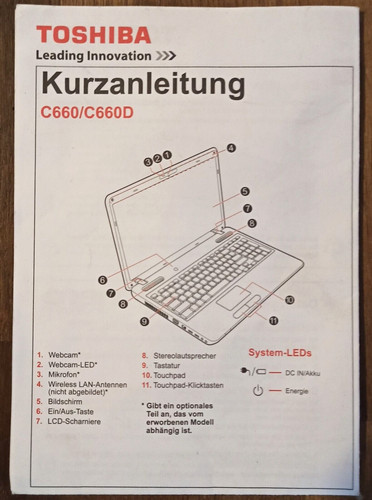 Toshiba c660 c660d - toshiba, c660/c660d